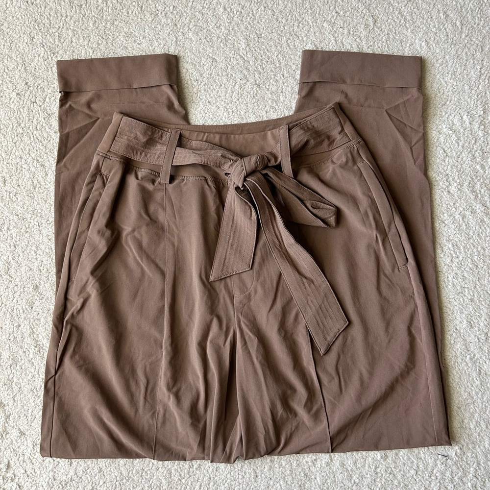 Athleta Tan/Taupe Tie-Waist Pants